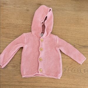 Carter’s Brand Organic Little Planet Baby Knit Hooded Cardigan - Pink